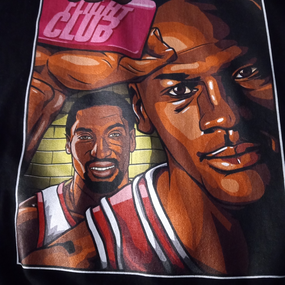 Jordan & Pippen Chicago Bulls Men's SMALL Black T-shirt Basketball FLIGHT CLUB